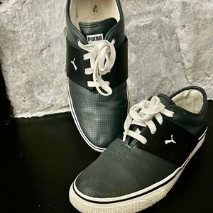 Puma Men’s gray/ black lace up oxford Sports Shoe Size 10.5 M